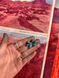 ✙ Kingman Half Cluster Turquoise Earrings