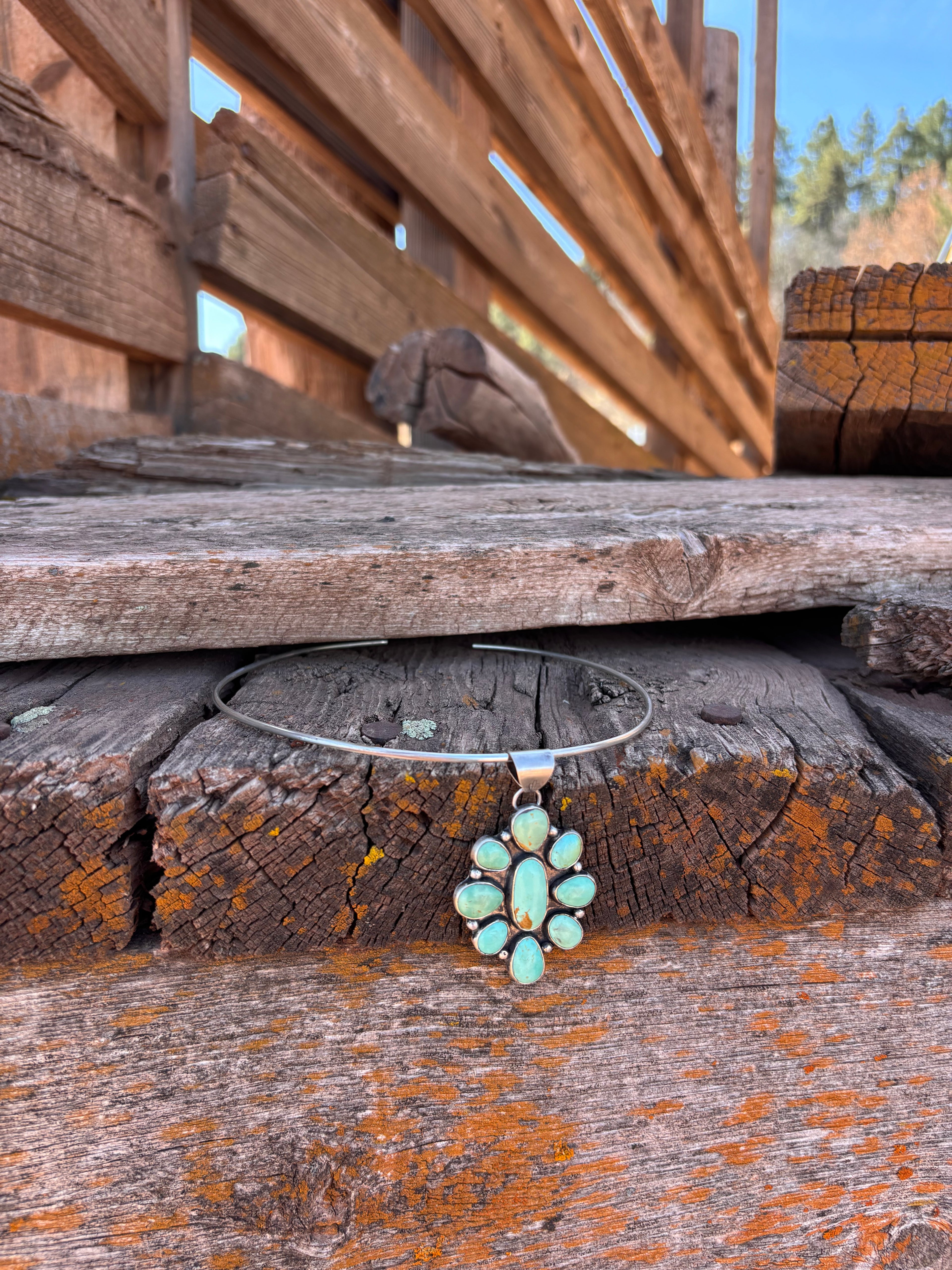 Turquoise Mesa Cluster Necklace