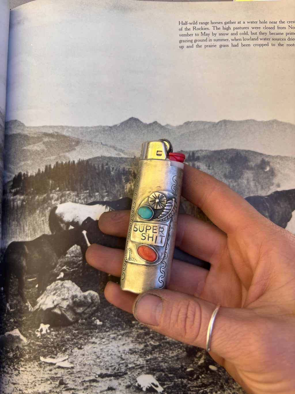 ✙ Custom Lighter Case With Turquoise