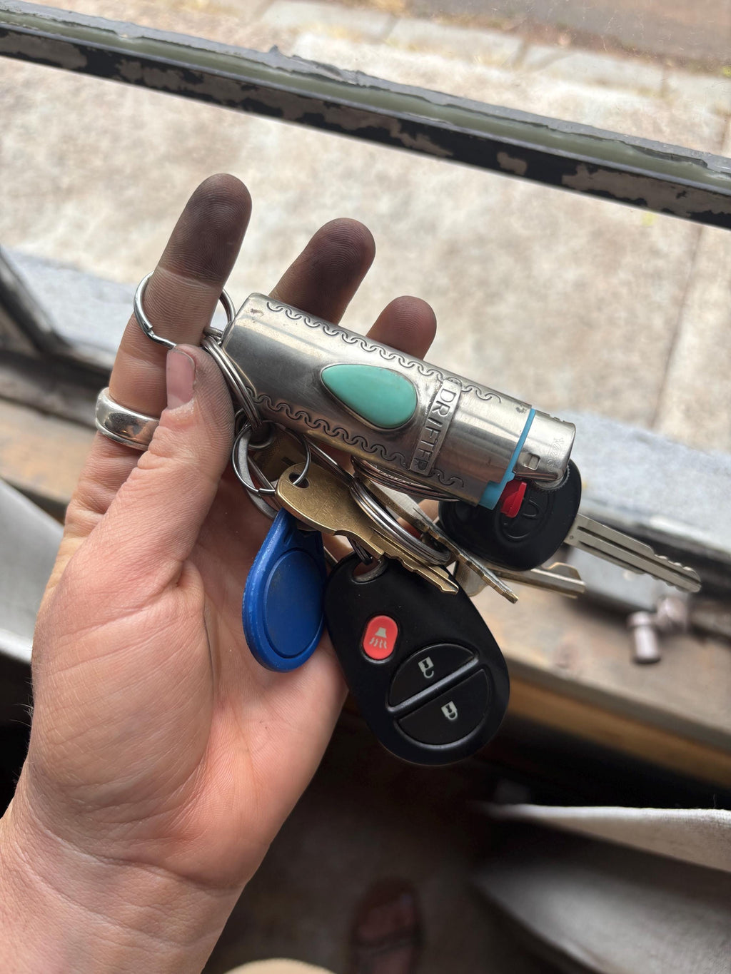 ✙ Lighter Case With Genuine Turquoise