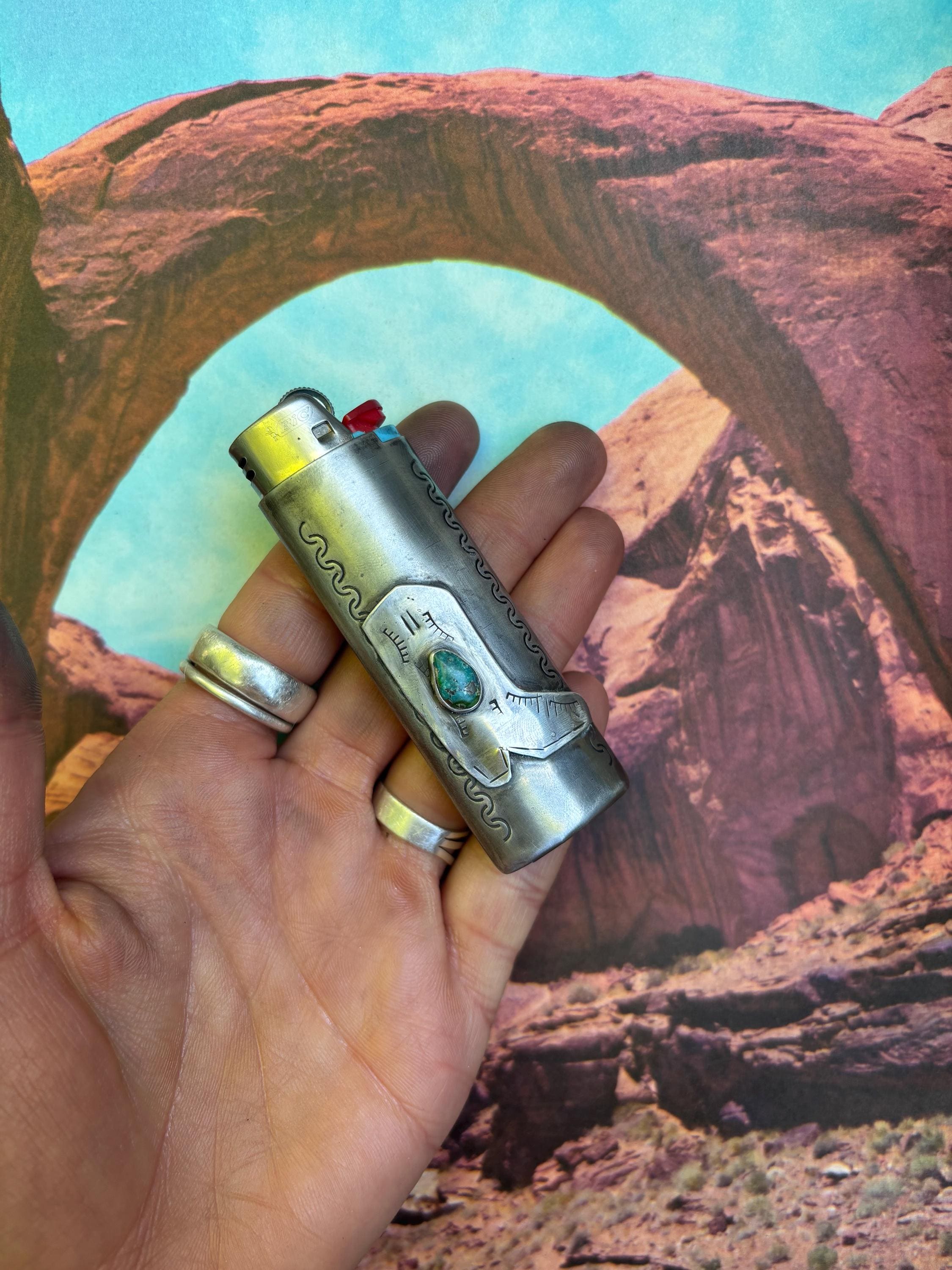 ✙ Turquoise Boot Lighter Case