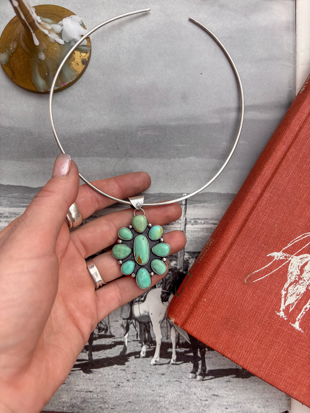 Turquoise Mesa Cluster Necklace