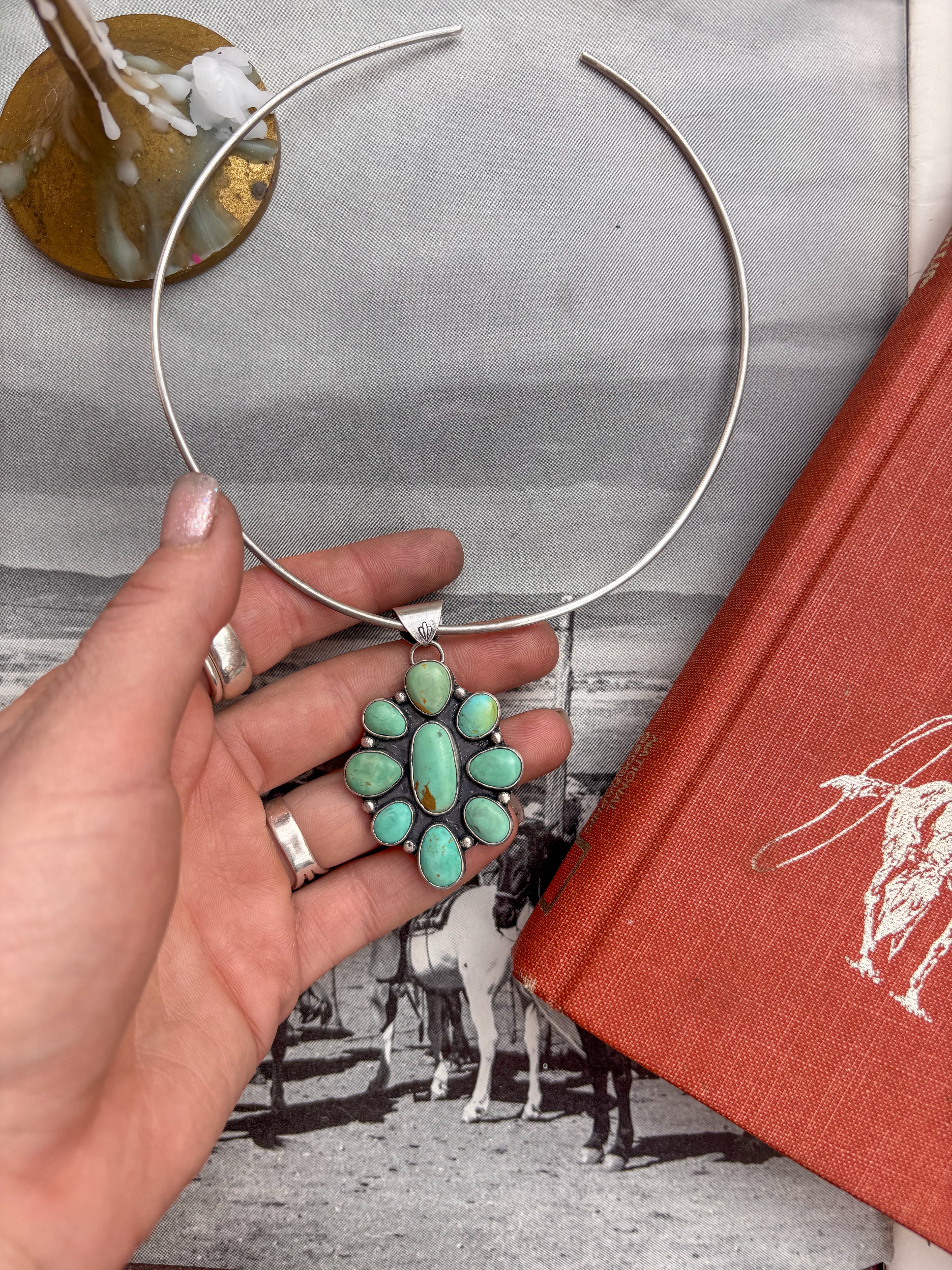 Turquoise Mesa Cluster Necklace