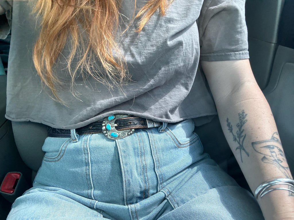 ✙ Kingman Turquoise Belt Buckle