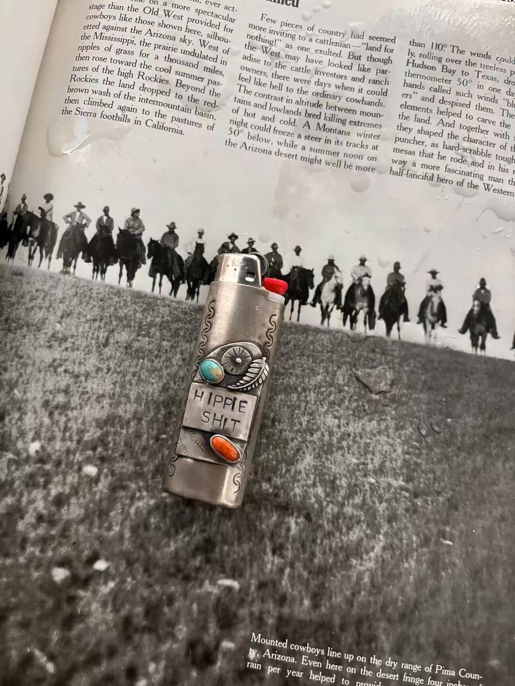 ✙ Custom Lighter Case With Turquoise