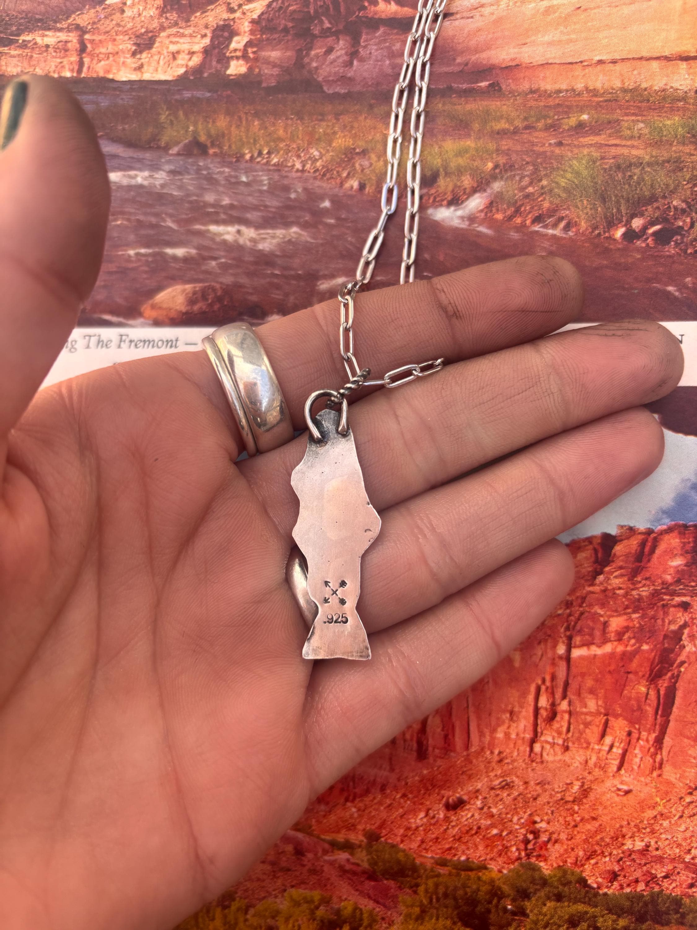✙ Sterling Silver Trout Pendant