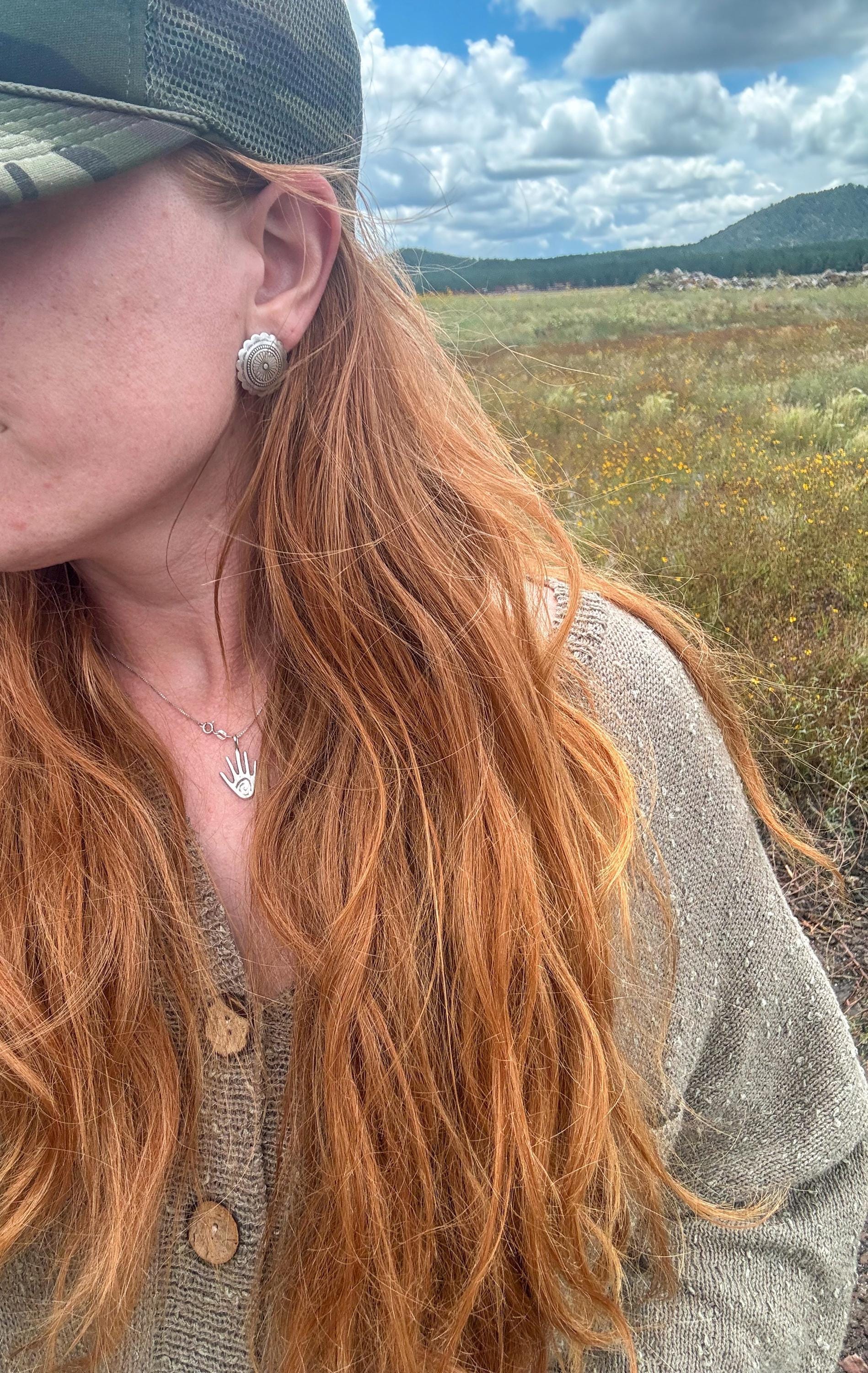 ✙ Sterling Silver Concho Stud Earrings