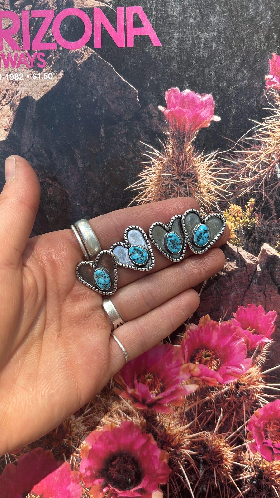 ✙ Sterling Silver Heart Earrings