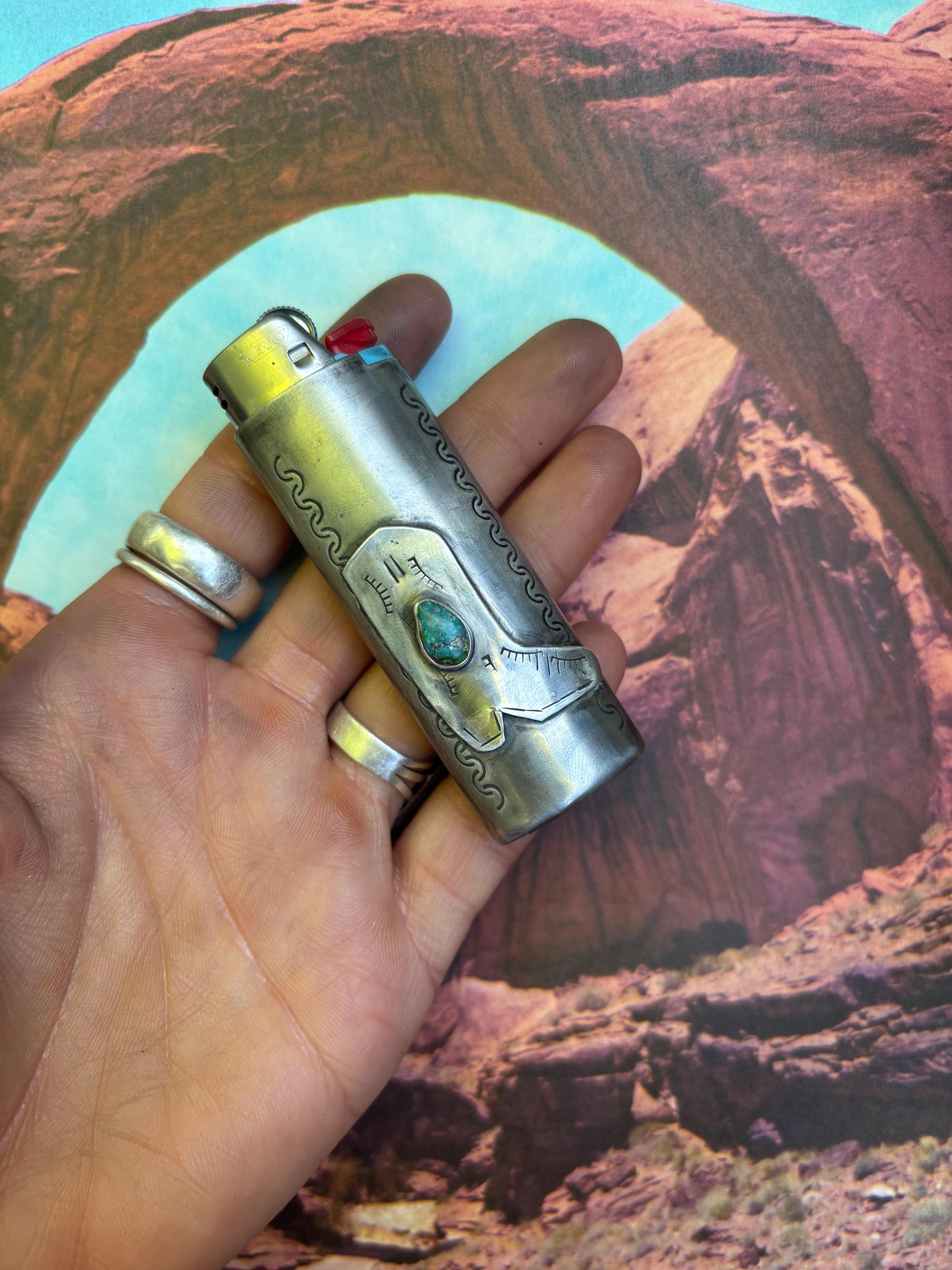✙ Turquoise Boot Lighter Case