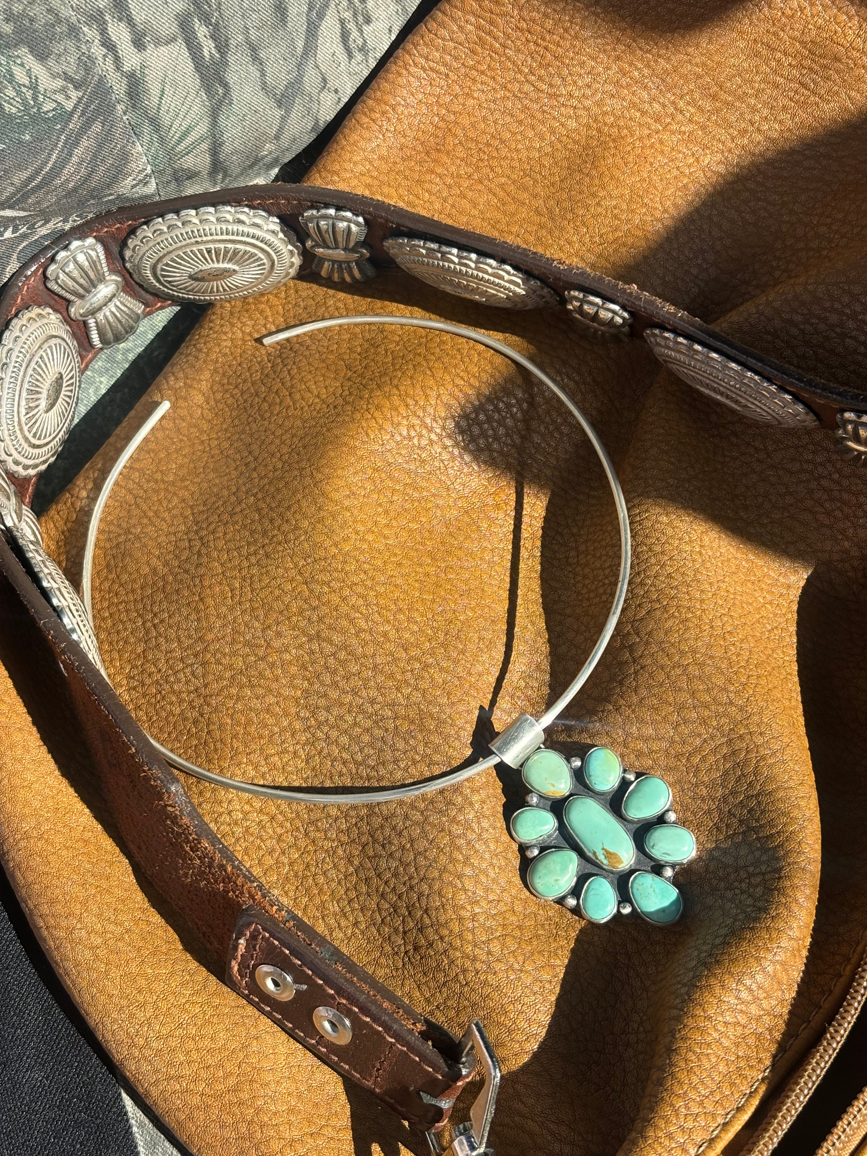 Turquoise Mesa Cluster Necklace