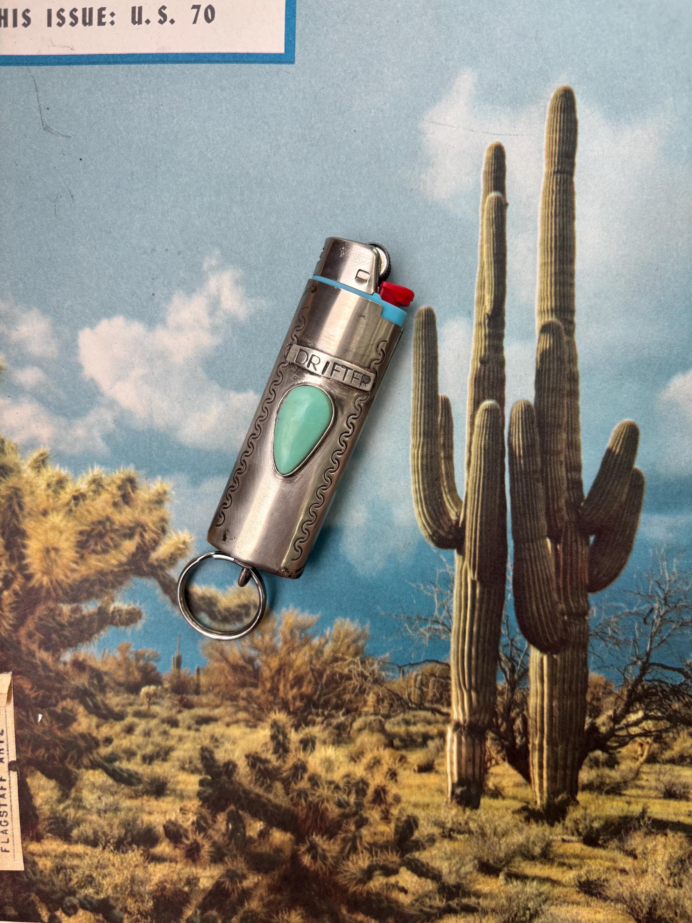✙ Lighter Case With Genuine Turquoise