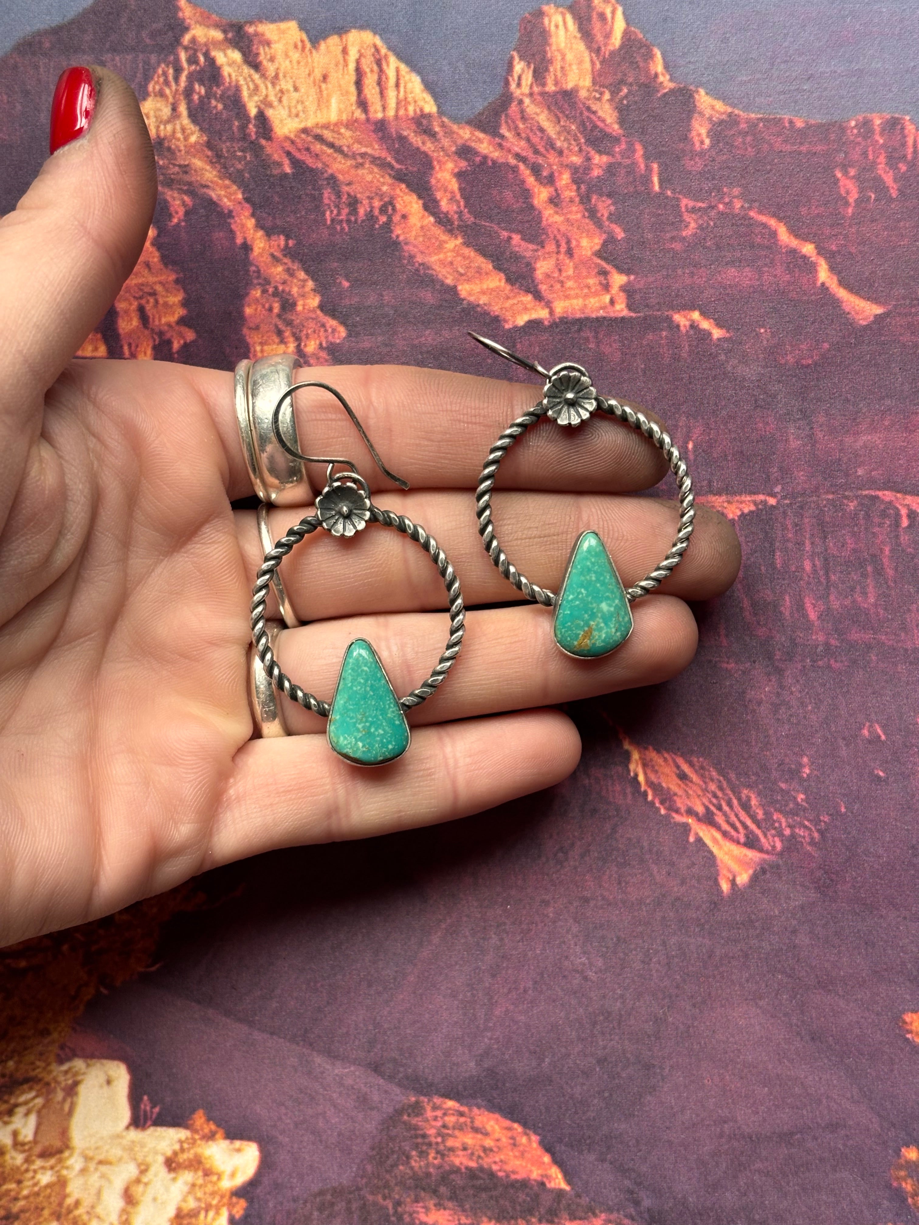 Desert Flower Hoops