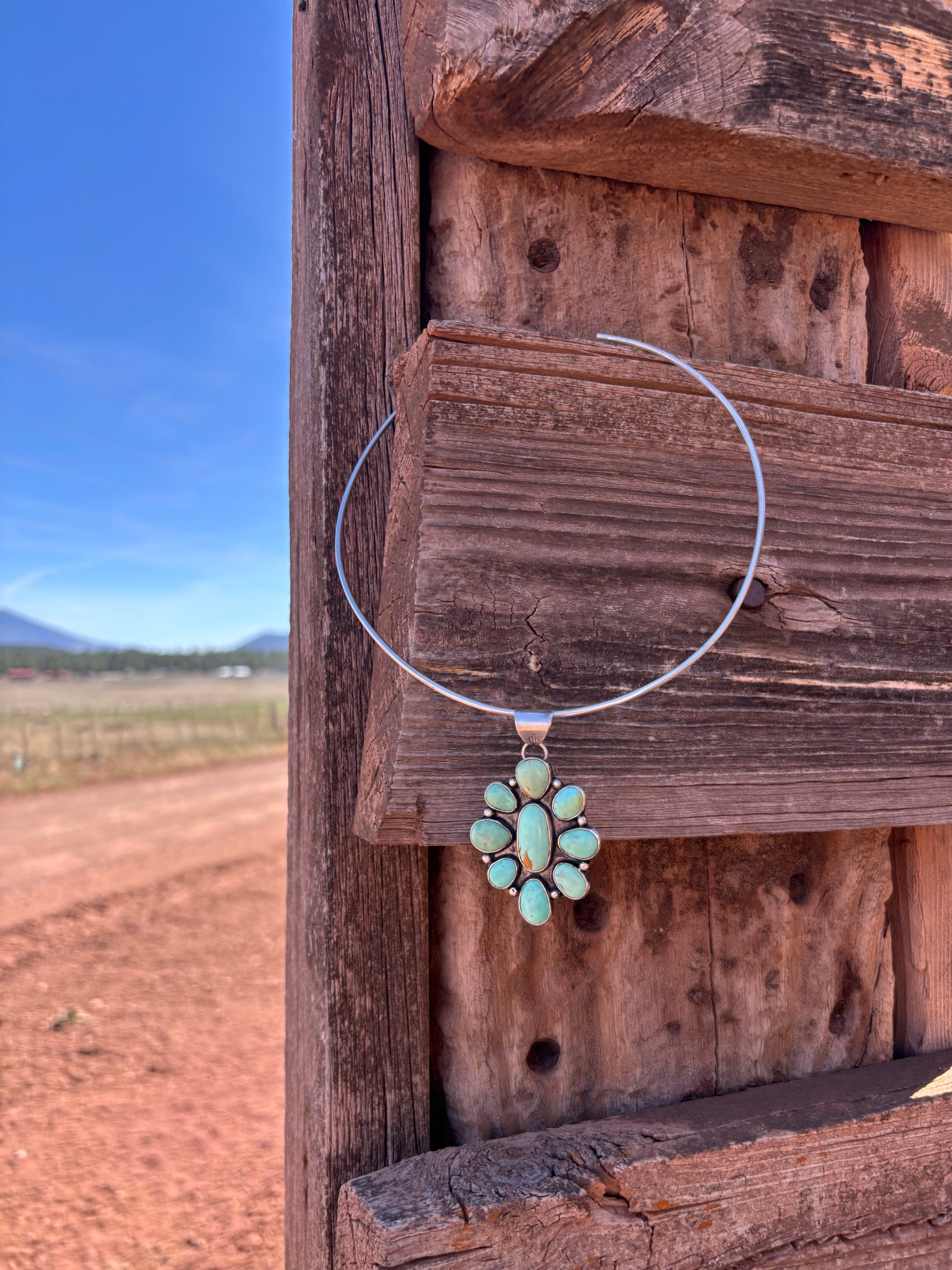 Turquoise Mesa Cluster Necklace