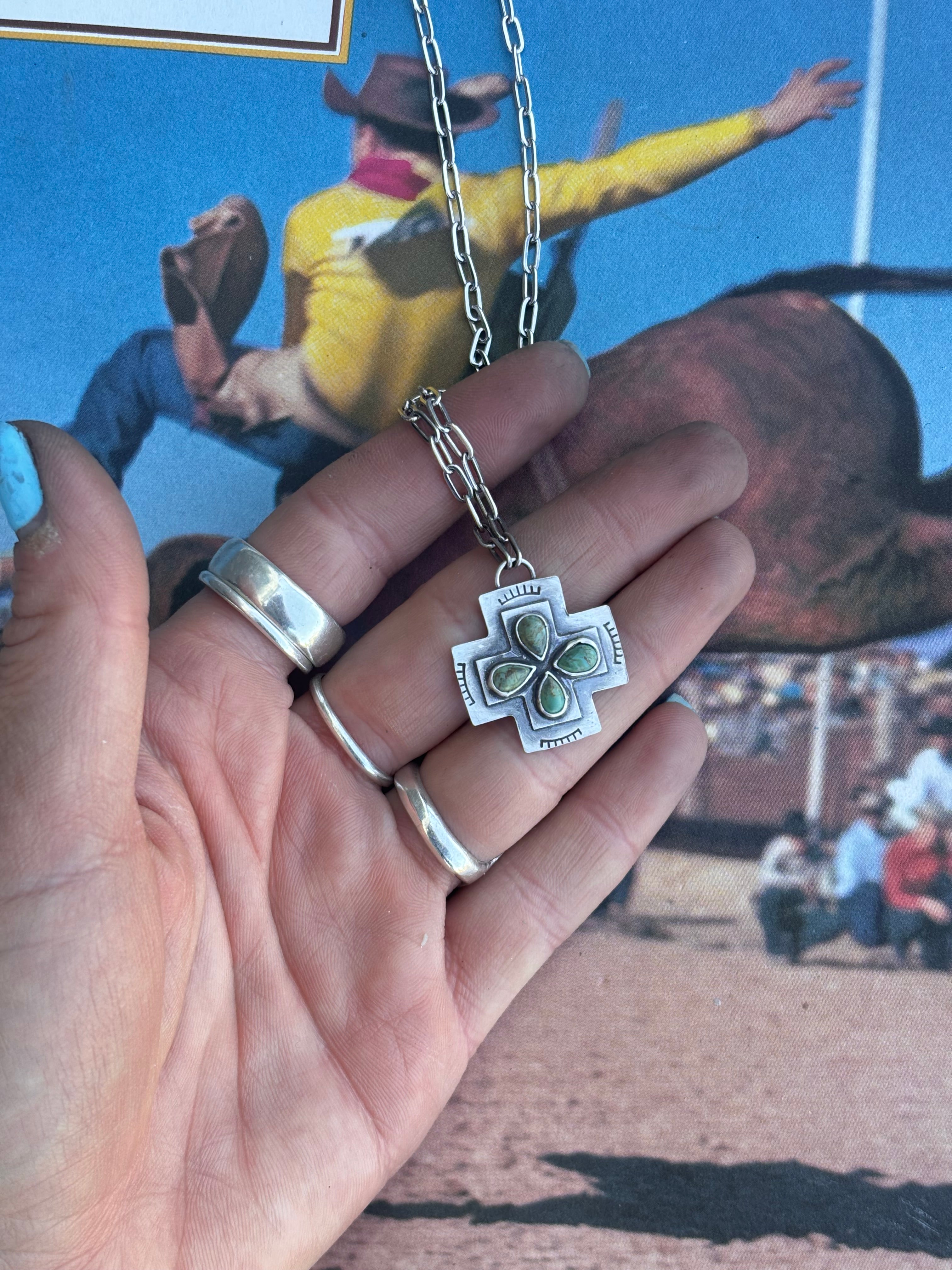 Sterling Southwest Cross Necklace
