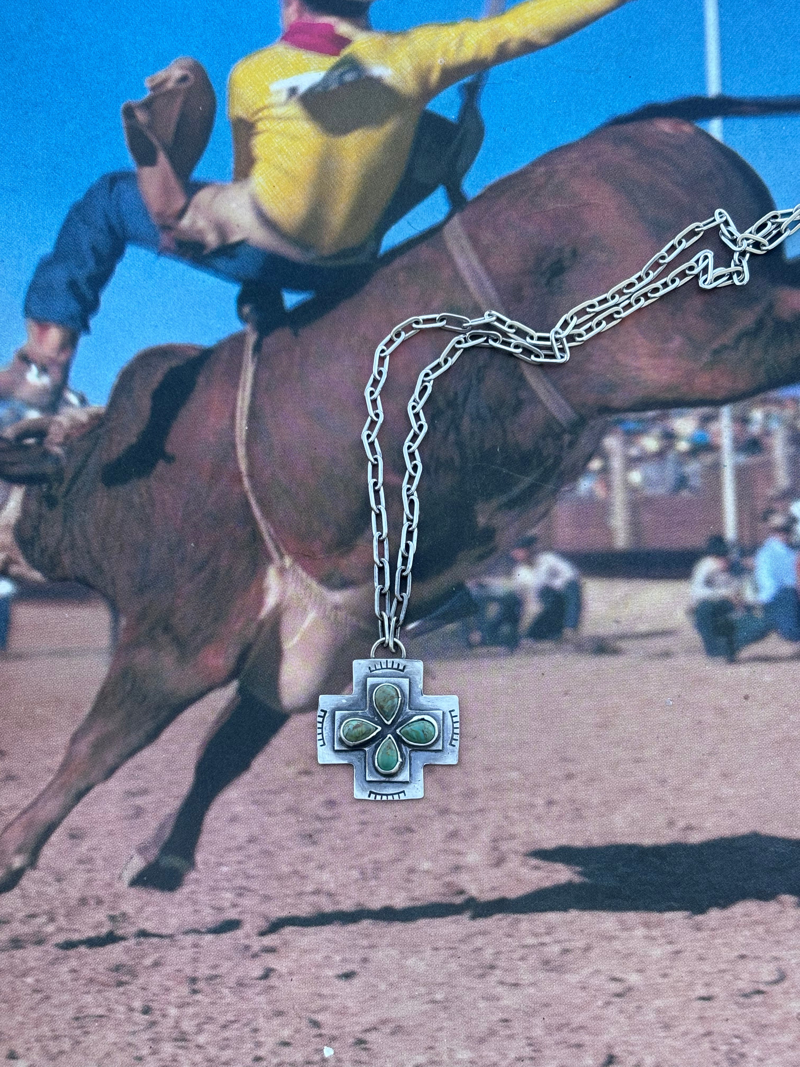 Sterling Southwest Cross Necklace