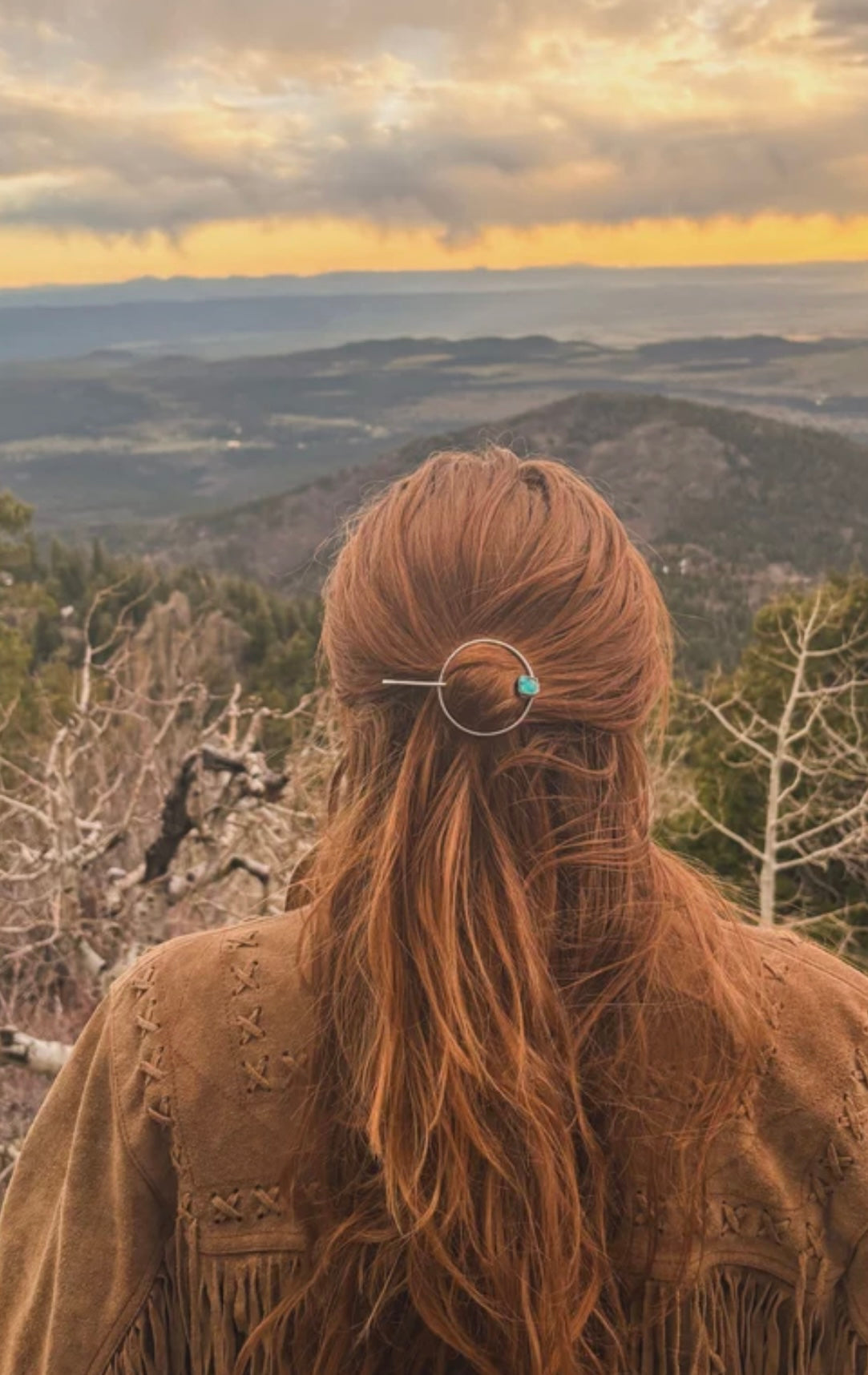 Turquoise Sterling Silver Hair Barrette