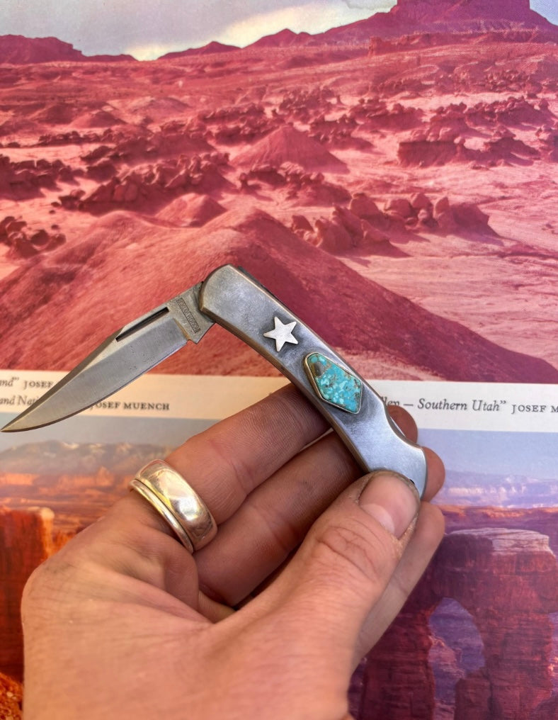 Turquoise Star Pocket Knife