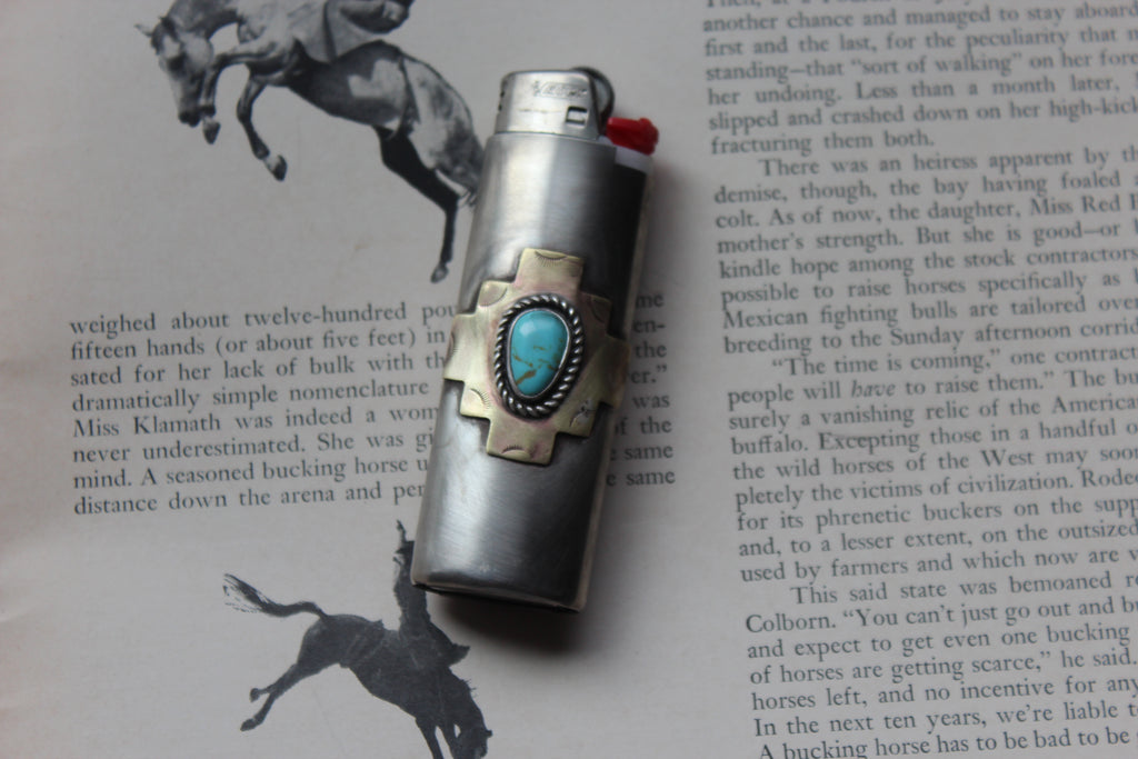 Western Turquoise Lighter Case