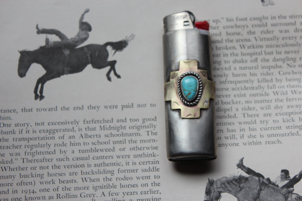 Western Turquoise Lighter Case
