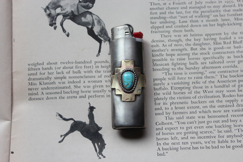 Western Turquoise Lighter Case