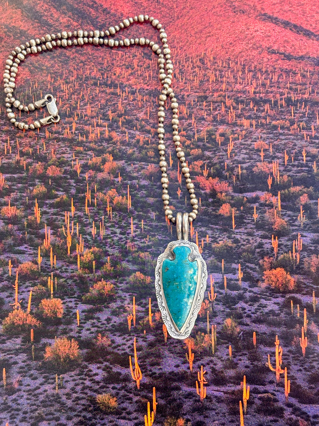 Turquoise Arrowhead Pendant