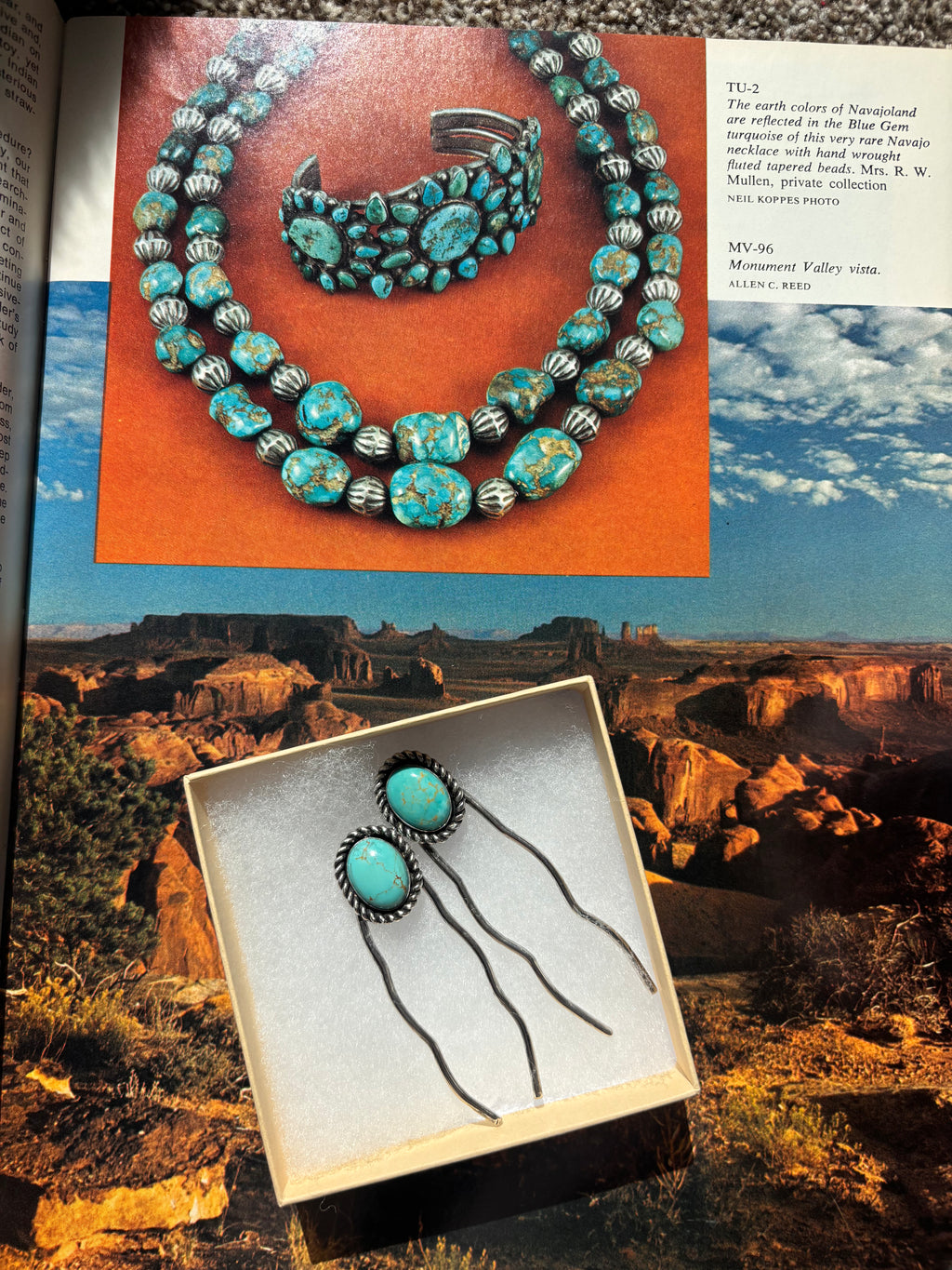 ✙ Sterling Silver Turquoise Hair Pin