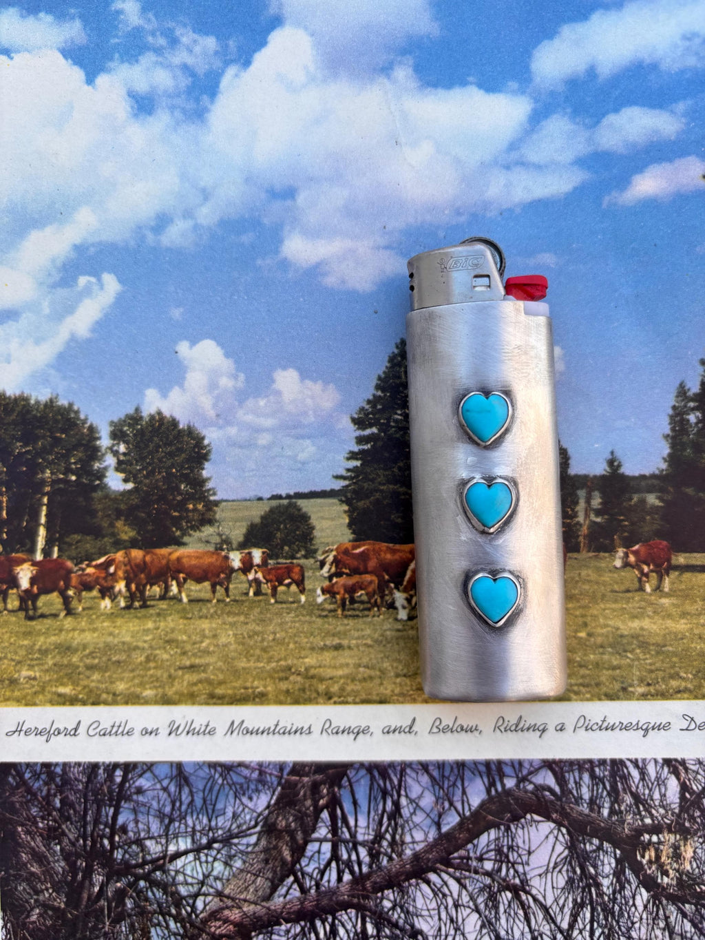 ✙ Turquoise Heart Lighter Case