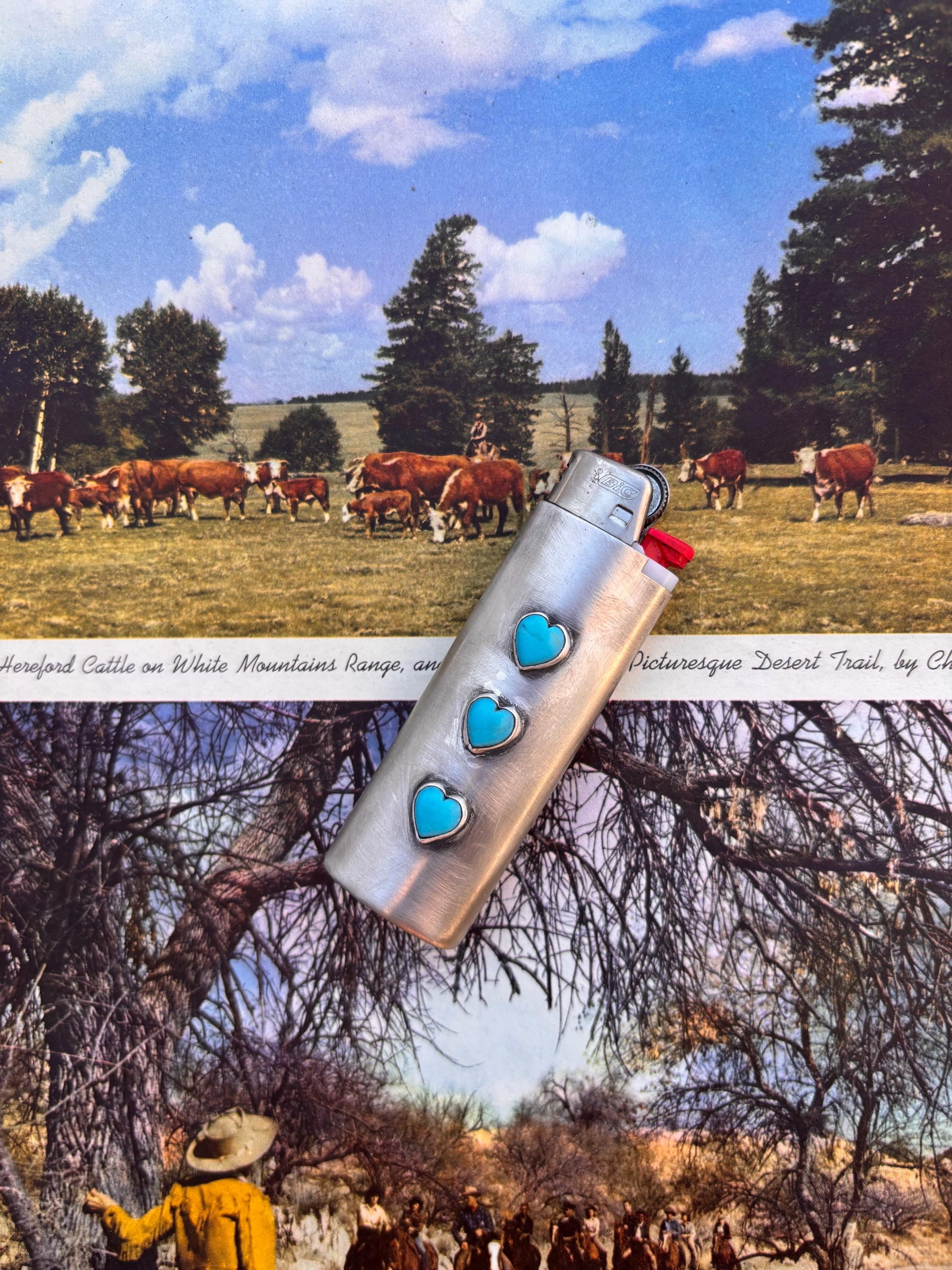 ✙ Turquoise Heart Lighter Case