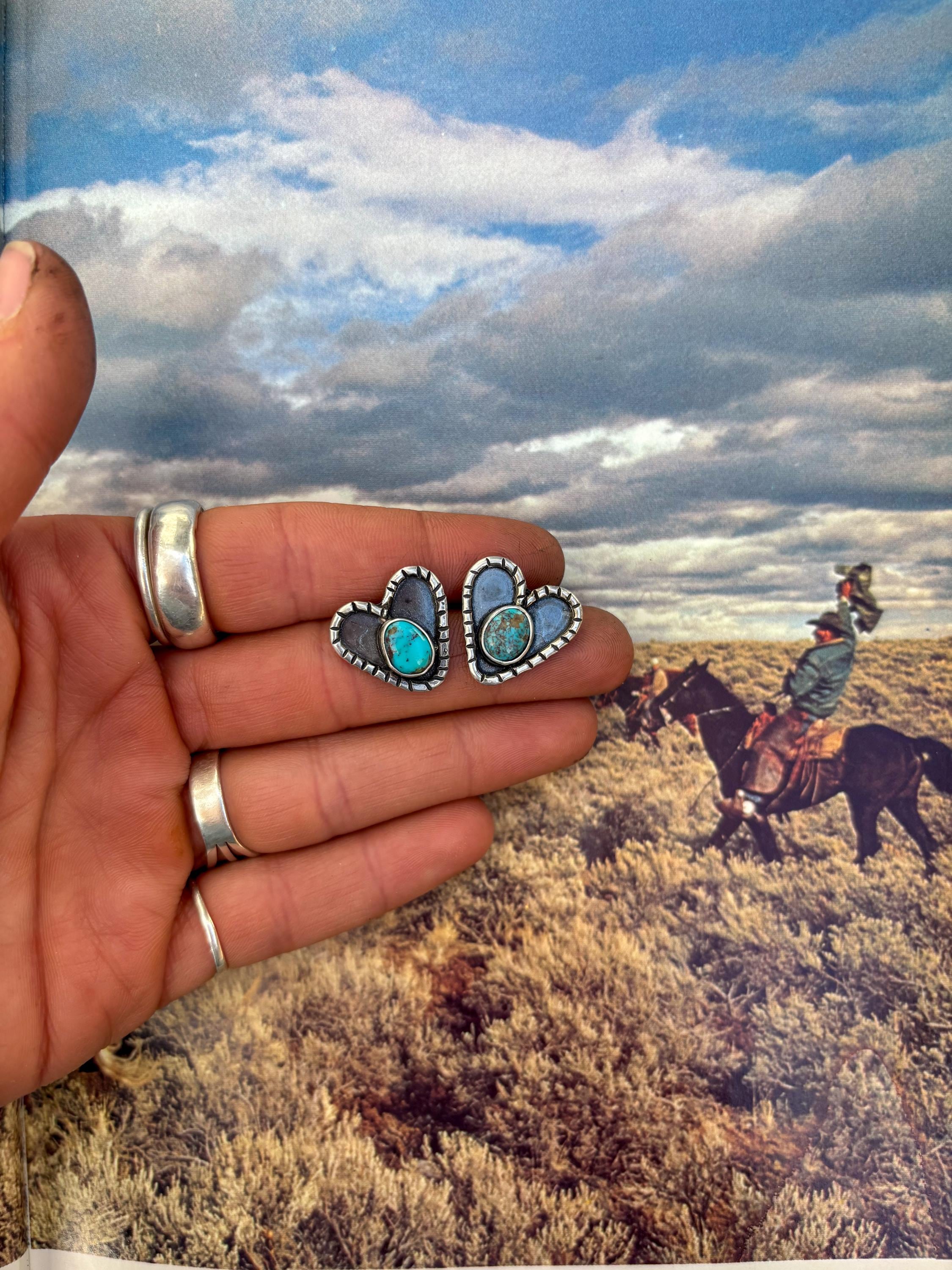 ✙ Sterling Silver Heart Earrings