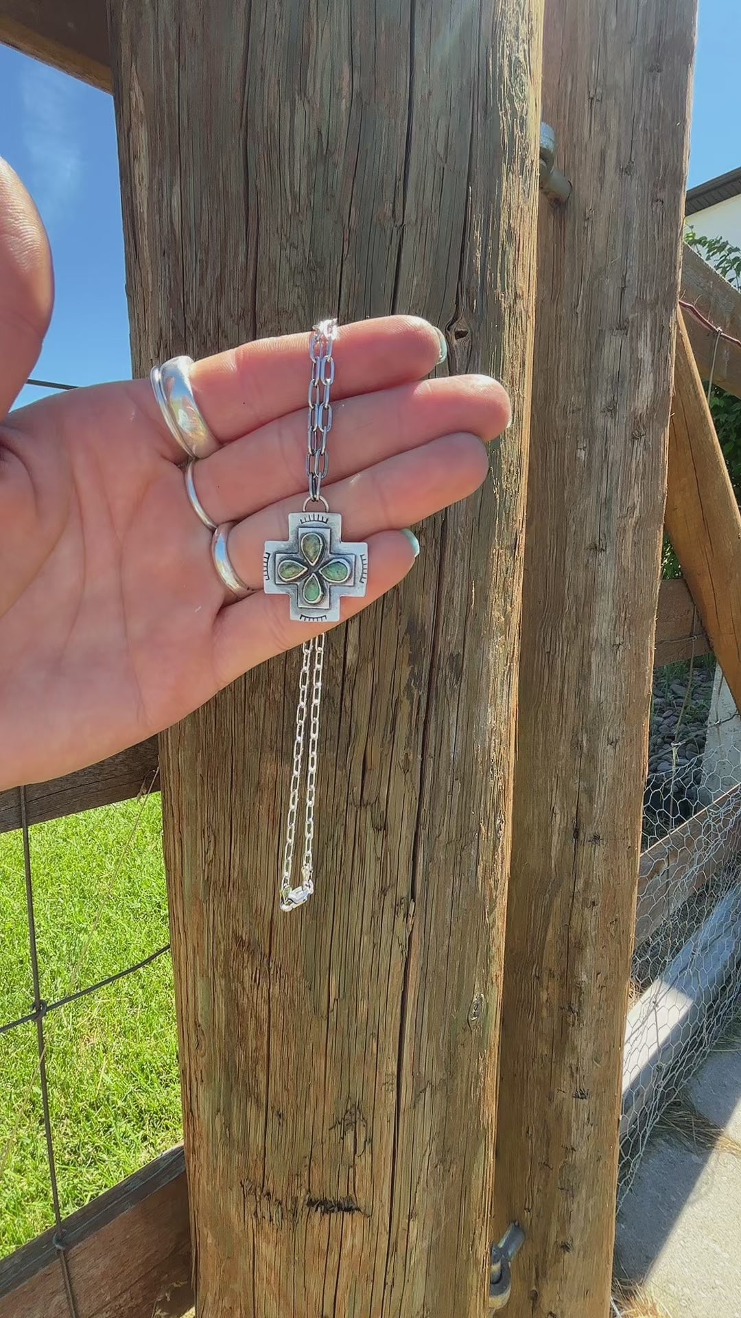 Sterling Southwest Cross Necklace