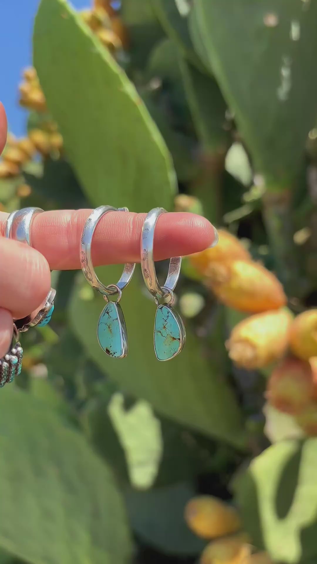 Desert Dreamin’ Turquoise Hoops